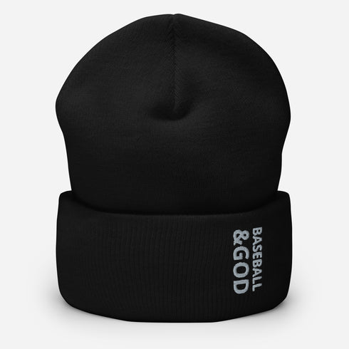 Baseball &God Smoke Cuffed Beanie